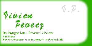 vivien pevecz business card